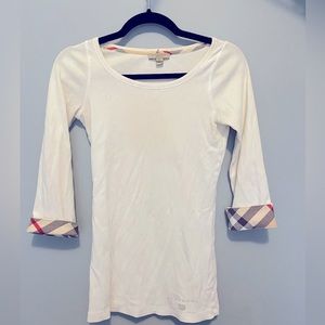 Burberry 3 quarter length top women’s size S